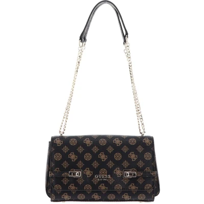 Afbeelding van Guess Loralee Convertible Xbody Flap Dames Schoudertas Mocha Logo