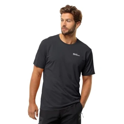 Afbeelding van Jack Wolfskin Delgami Tshirt basic, Heren, Maat: XXL, Black