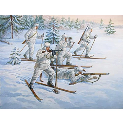 Afbeelding van Zvezda Soviet Skiers (Zve6199) modelbouwsets, hobbybouwspeelgoed voor kinderen, modelverf en accessoires