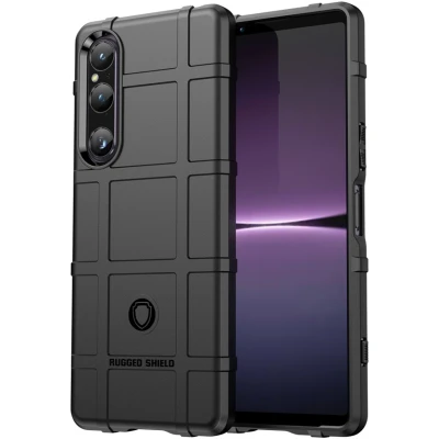 Afbeelding van Sony Xperia 1 V Hoesje Siliconen en TPU (zacht) imoshion Softcase/Backcover Zwart Telefoonhoesje Shockproof/Valbescherming