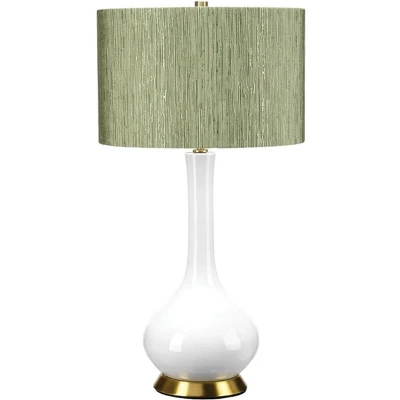 Afbeelding van Elstead Lighting LED Tafellamp MILO 1X E27 Max 60W Aged Brass, White, Green