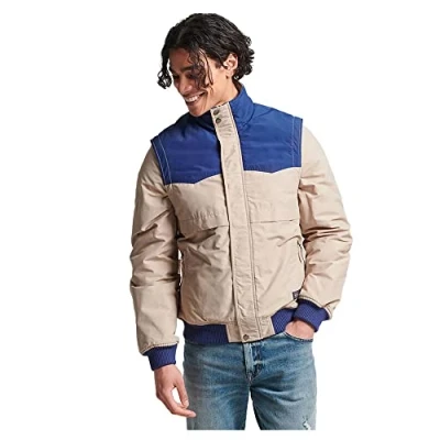 Afbeelding van SUPERDRY Vintage Collegiate Jasje Mannen Beige Maat L