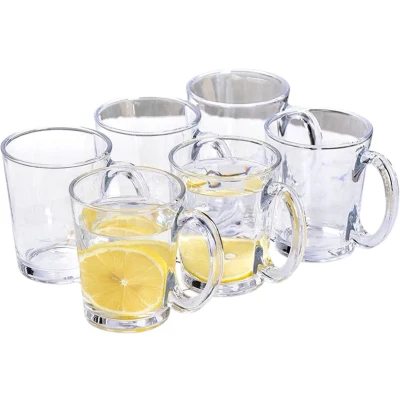 Afbeelding van Theeglazen Theeglas Theekopjes 250ml Glas met Oor/Handvat 6 Stuks
