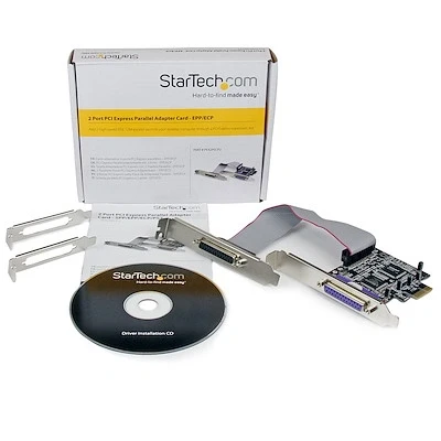 Afbeelding van StarTech.com 2 poort PCI Express / E Parallelle Adapter Kaart IEEE 1284 met Low Profile Bracket