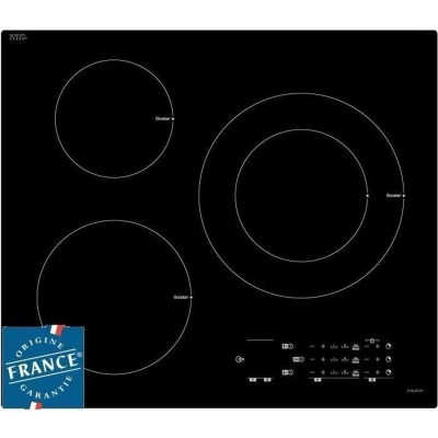 Afbeelding van SAUTER SPI5361B Inductiekookplaat 3 zones 7200W L60 x D52cm Glascoating Zwart