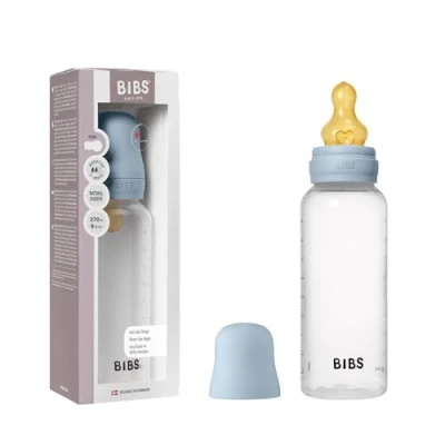 Afbeelding van BIBS Babyfles 270 ml. Zuigkracht natuurlijk rubber Babyflessenset. Anti Koliek. BPA vrij. Gemiddelde stroom. Lichtgewicht en gemakkelijk schoon te maken. Geschikt voor pasgeborenen vanaf 0 jaar