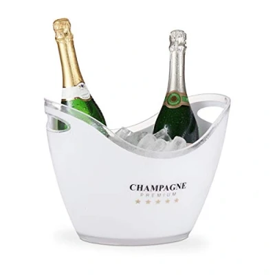 Afbeelding van Relaxdays champagnekoeler 6L champagne emmer ijsemmer wijnkoeler drankkoeler