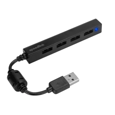 Afbeelding van Speedlink Snappy Slim USB Hub 4 Port (Zwart)
