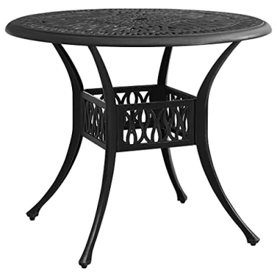 Afbeelding van vidaXL Tuintafel 90x90x74 cm gietaluminium zwart