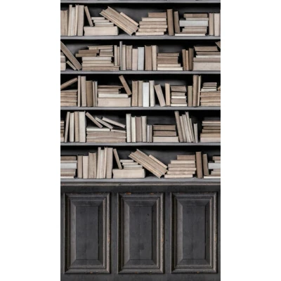 Afbeelding van Dutch Wallcoverings Bookshelf One Roll Motif Grandeco A36801
