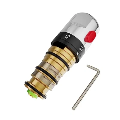 Afbeelding van MORADO Thermostatische Douche Mixer Bar Valve Cartridge, Cartridge vervanging voor Vavle Repair Kit, temperatuurregeling handvat vervanging, messing