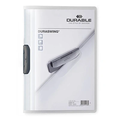 Afbeelding van Durable 229037 klemmap Duraswing, tot 30 vellen A4, transparant, verpakking van 5 stuks, transparant