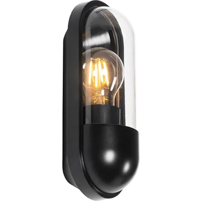 Afbeelding van QAZQA Moderne buiten wandlamp zwart IP54 Stockholm