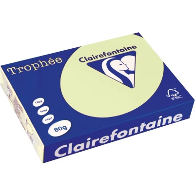 Afbeelding van Clairefontaine Trophée Gekleurd Papier, A4, 80 G, 500 Vel, Lichtgroen Papier