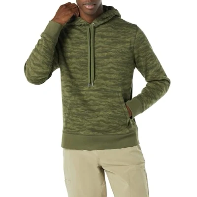 Afbeelding van Amazon Essentials Men&#039;s Fleecetrui met capuchon (verkrijgbaar in grote en lange maten), Groen Abstracte camo, S