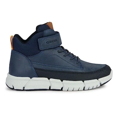 Afbeelding van Geox Flexyper BOY Korte laarzen voor kinderen, Maat: 28, Navy Leer en textiel