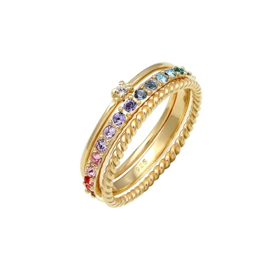 Afbeelding van Elli SET Ring goldcoloured, Dames, Maat: 60, Gold coloured