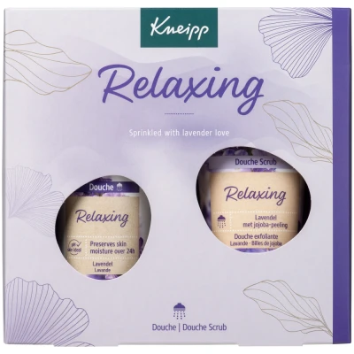 Afbeelding van Kneipp Relaxing Favourites Geschenkset Cadeau Giftset Lavendel Bloemige geur Vegan Inhoud: Douchegel 200 ml + Douche scrub