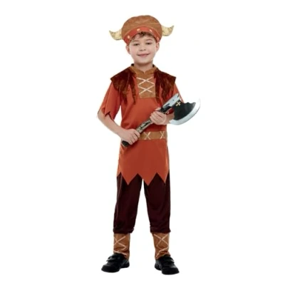 Afbeelding van Smiffys Viking Kinder Kostuum Kids tm 9 jaar Bruin