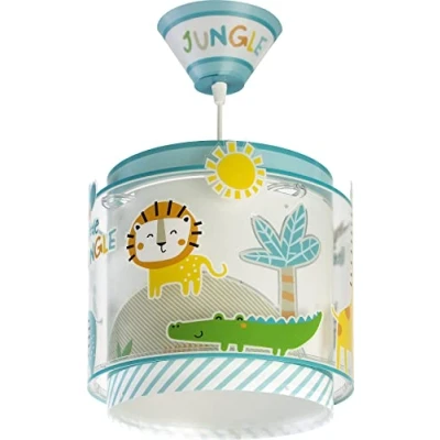 Afbeelding van Dalber Kinder hanglamp plafondlamp kinderkamer kinderlamp My Little Jungle dieren oerwoud