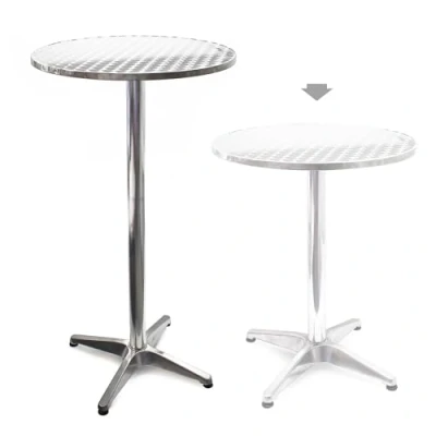 Afbeelding van Statafel bistrotafel aluminium cocktailtafel bartafel hoogte verstelbaar 70cm of 110cm Ø60cm