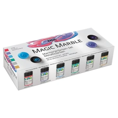 Afbeelding van Creativ Company Marmerverf Metallic Kleuren, 6x20ml