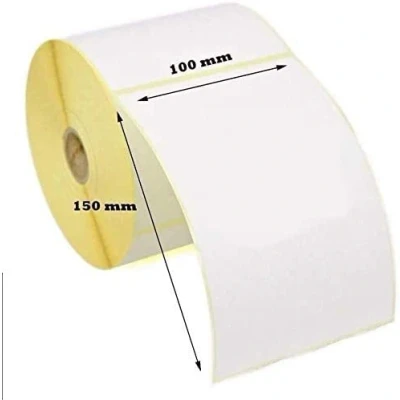 Afbeelding van 10 Rollen (5000 Etiketten) Directe Thermische Etiketten Wit (6 &quot;bij 4&quot;) 100mm x 150mm voor Zebra Printer GK420D GX420D GK420T