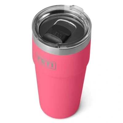 Afbeelding van YETI Rambler Cup, Vacuum Insulated Stainless Steel Stackable Cup with Magslider Lid, Tropical Pink, 20 oz (591 ml)