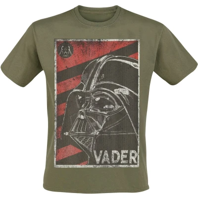 Afbeelding van Star Wars Vader Propagande Kaki T Shirt S