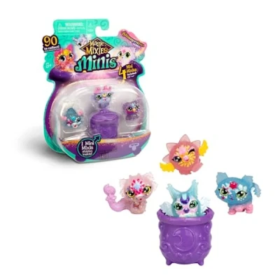 Afbeelding van Magic Mixies 4 magische minifiguren, verpakking met figuren, 90 mixlings, verdeeld in 5 verzamelteams vaardigheden, vanaf 3 jaar+, gemeenschappelijke, zeldzame en extreem