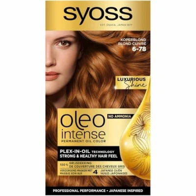 Afbeelding van 3x Syoss Oleo Intense Haarverf 6 78 Koperblond