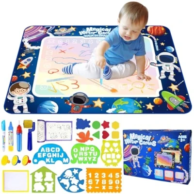 Afbeelding van UCAMP Astronauten Water doodle mat 88x118cm,schildermat met waterstift,magische schildermat,Herbruikbaar Educatief Speelgoed,Cadeau voor Jongens en Meisjes van 2 7 jaar