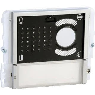 Afbeelding van Comelit unit geschikt voor audio videomodule met zwart front naamkaders led achtergrondverlichting instelbaar op blauw wit of uit 33411