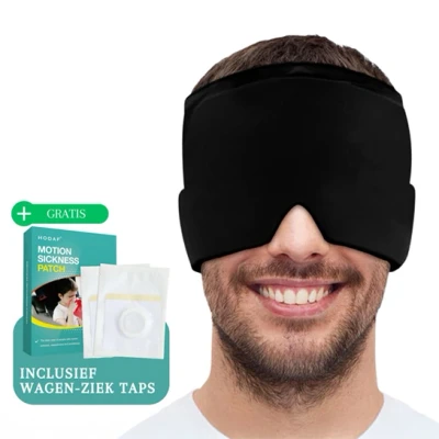 Afbeelding van MHZ Trading Migraine Muts Hoofdpijn Masker Nieuwste model Extra Lang Effect Icepack Warmte en koude therapie Slaapmasker Ontworpen tegen
