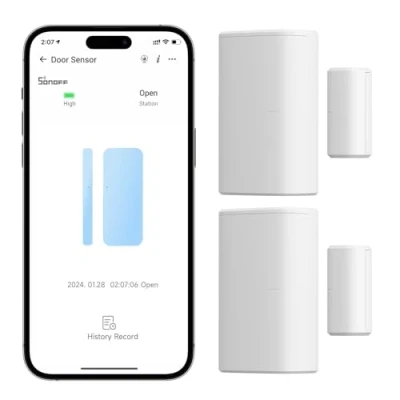 Afbeelding van SONOFF SNZB 04P Zigbee deur en raamsensor 2 Stuck, intelligent raam deurcontactalarmsysteem, vereist Hub, slimme huisdeursensor compatibel Alexa Google Assistant, intelligente scènes