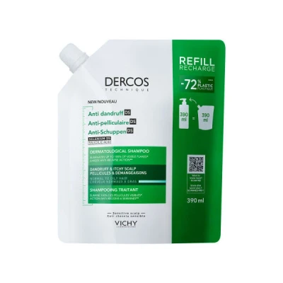 Afbeelding van Vichy Dercos Anti Roos DS Shampoo Navulling Normaal tot Vet Haar 390ml