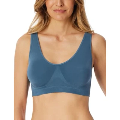 Afbeelding van Schiesser Removable PADS Classic Seamless Bustier, Dames, Maat: Small, Atlantikblau