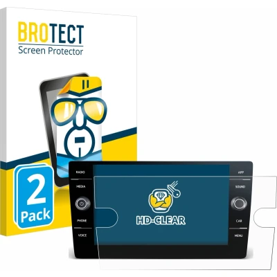 Afbeelding van BROTECT Screenprotector voor Volkswagen T6 2021 Discover Media 8&quot; Folie Beschermfolie transparant (2 Stuks)