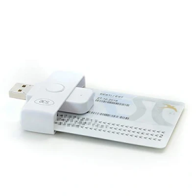Afbeelding van ACS ACRU39U N1 Pocketmate II USB eID ID kaartlezer Smart Card Reader Chipkaartlezer (Wit)