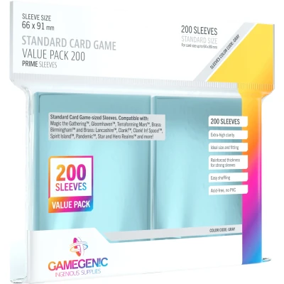 Afbeelding van Gamegenic Standard Sleeves Value Pack (200 stuks)