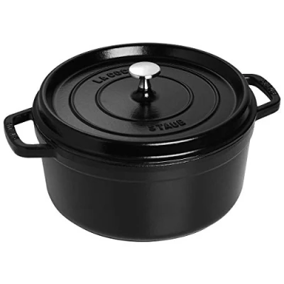 Afbeelding van Staub Gietijzeren braadpan / cocotte, rond 24cm, 3.8L, zwart