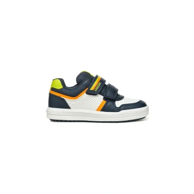 Afbeelding van Geox J Arzach Sneakers laag voor kinderen, Maat: 39, Navy fluo green Textiel/ synthetisch