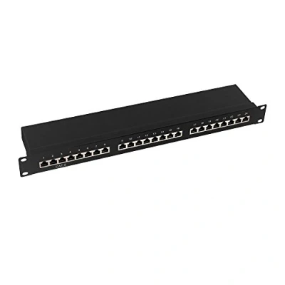 Afbeelding van LogiLink NP0055 24 poorten Patchpaneel 483 mm (19) CAT 6 1 HE Zwart