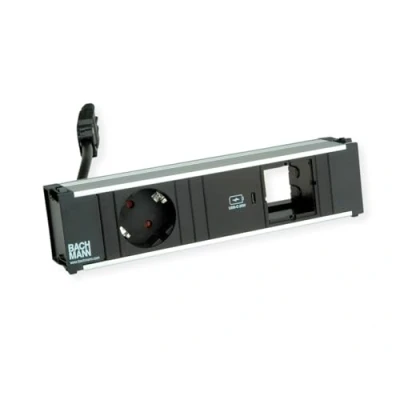 Afbeelding van Bachmann, Stekkerdoos, CONI 1xCEE7/3 1xUSB C 30W aardingscontact GST18 stekker (1 x, CEE 7/3, 0.20 m)