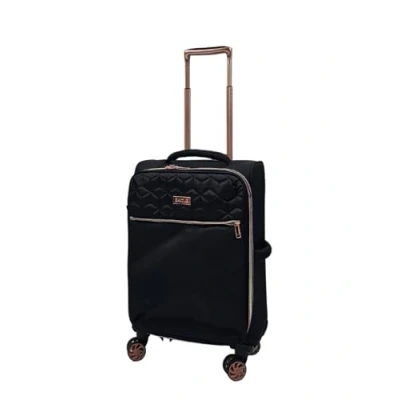 Afbeelding van Infinity Leather Cabine Koffers Set 4 Wiel Bagage Reizen Lichtgewicht Tassen, Zwart, Cabin 20&quot;
