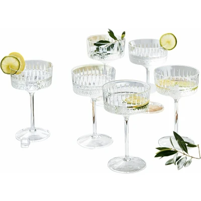 Afbeelding van LOBERON Champagneglas set van 6 Deion helder