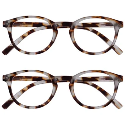 Afbeelding van Opulize Zen 2 Stuks Leesbril Licht Bruine Schildpad Klein Mannen Vrouwen RR24 1T +1,50