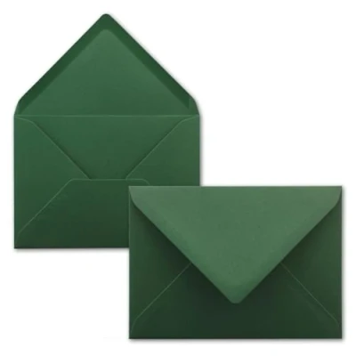 Afbeelding van FarbenFroh by Gustav Neuser Enveloppen, DIN C6, 114 x 162 mm, gegomd, zonder venster, voor wenskaarten en uitnodigingen, serie FarbenFroh, 50 stuks, mosgroen