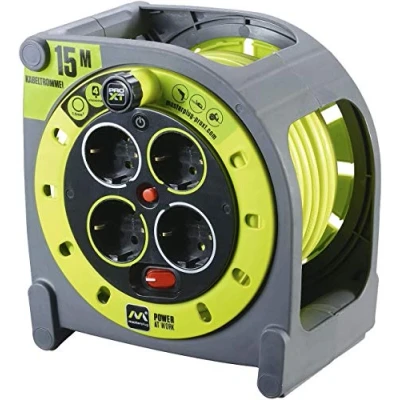 Afbeelding van Masterplug HME15164SL PX Pro XT Rolbaar, 3680 W, 250 V, grijs/pistachegroen, 15 m