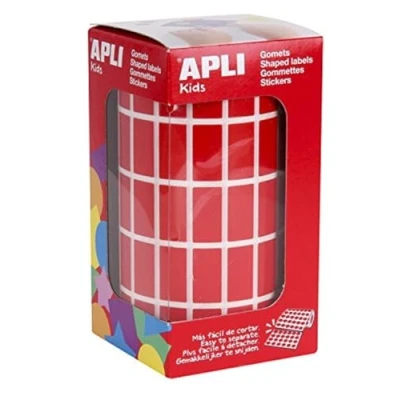 Afbeelding van Apli Kids stickers rechthoek rood op rol
